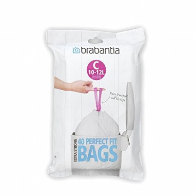 Brabantia Distributeur de Sacs Poubelle emballage 12 L (C) 40 pièces  2 Pack - B075RDNVD3